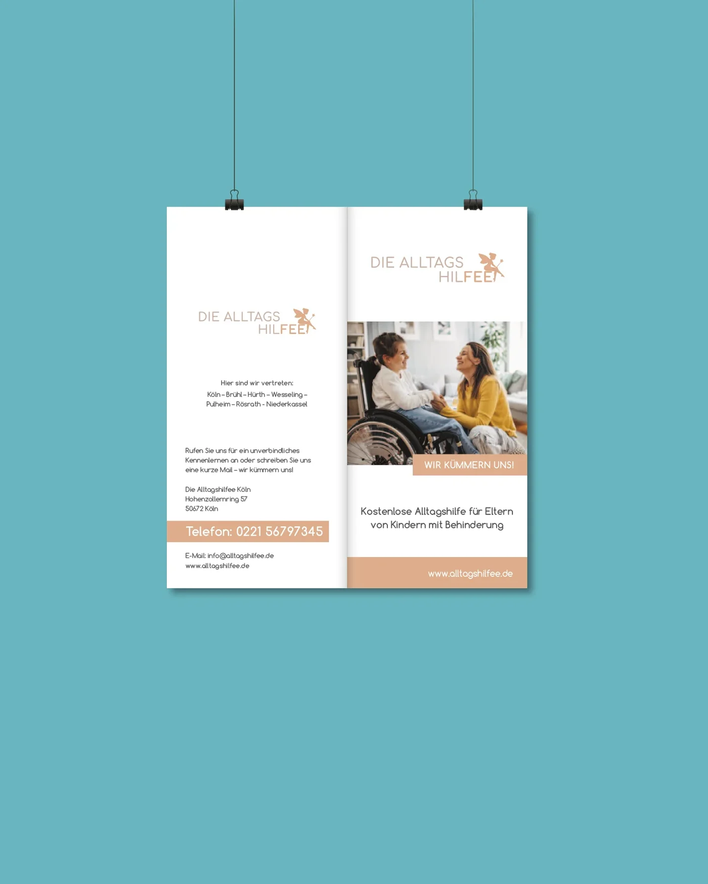 Flyer-Design für Alltagshilfee – klare Botschaft und druckfertige Daten (Köln)